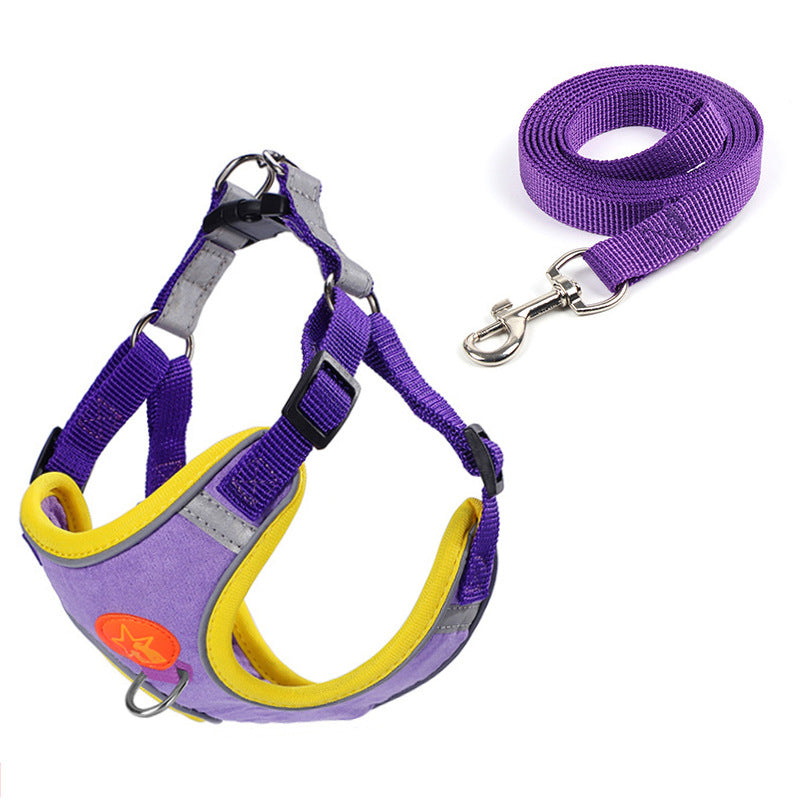 Harnais pour chien confort optimal en coloris violet