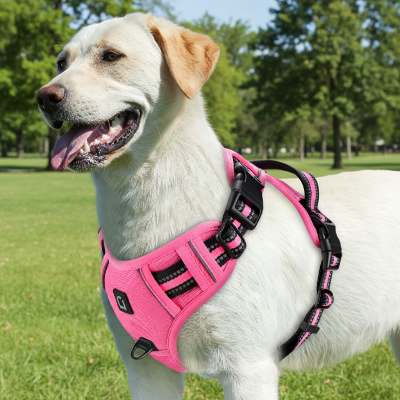 Harnais pour chien rose