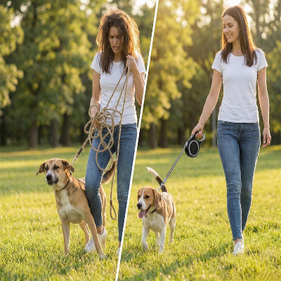 Laise enrouleur pour chien smart enroulement fluide