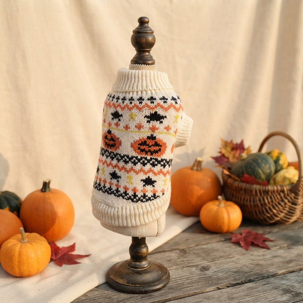Pull Citrouille Halloween pour Chien look festif