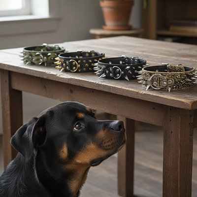 Collier Chien à pointes