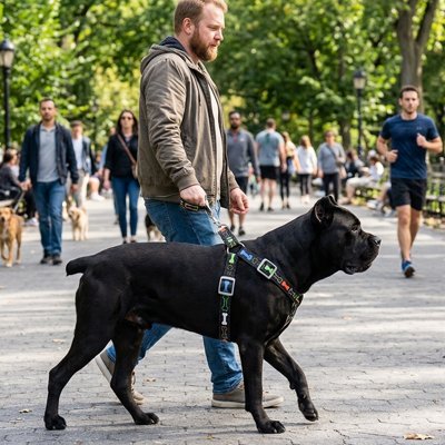 Harnais chien noir