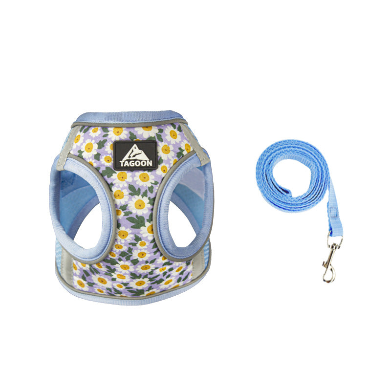 harnais pour petit chien confort en bleu