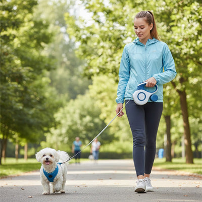 Laisse enrouleur rétractable | Freinage instantané