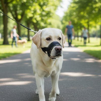 Muselière chien solide permet l'hydratation