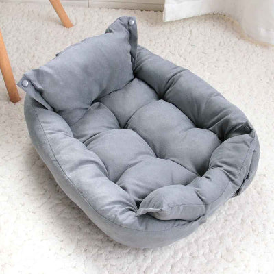 Coussin chien gris