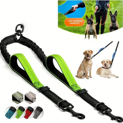 double-laisse-pour-chien-Ergoconfort-vert