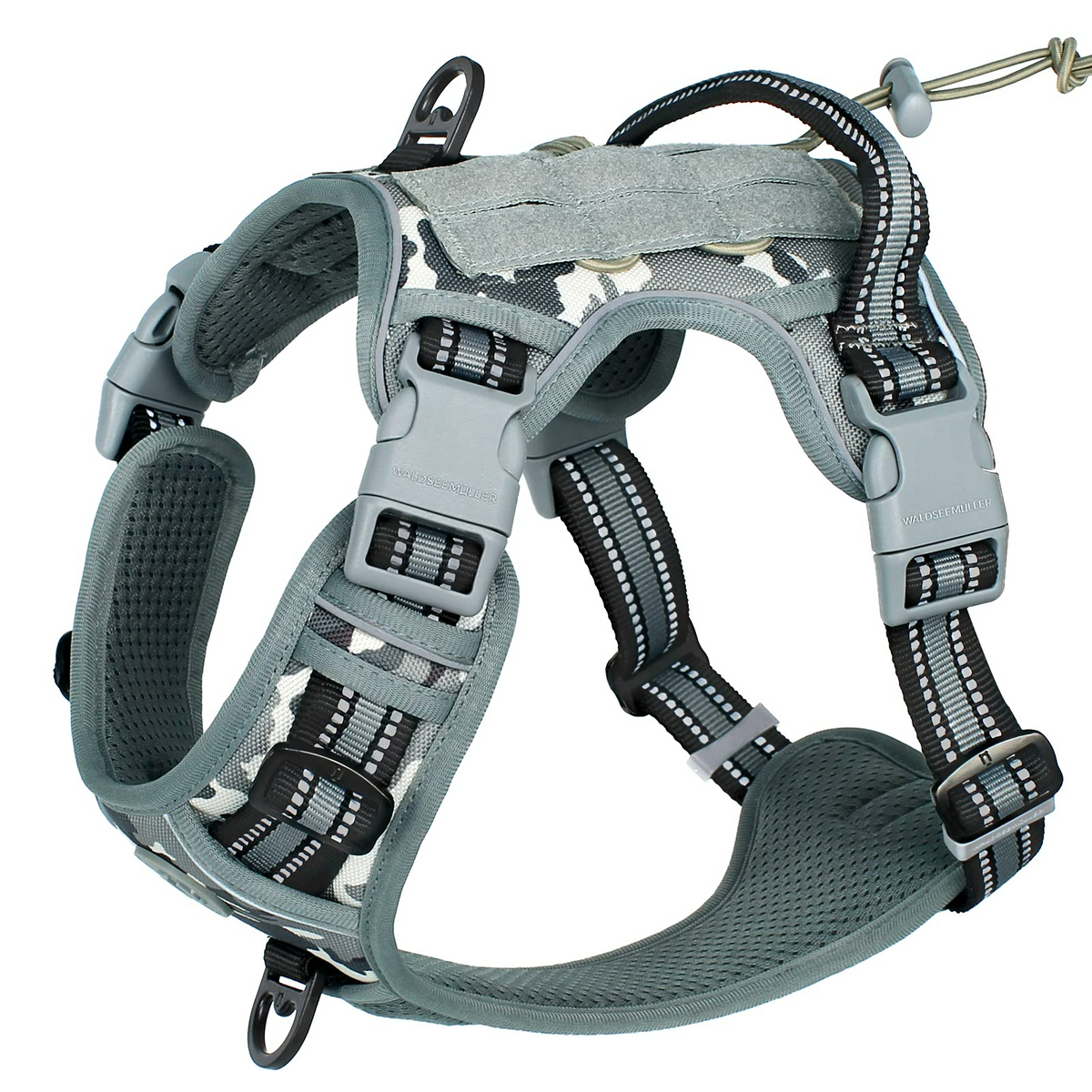 Harnais chien tactique en gris