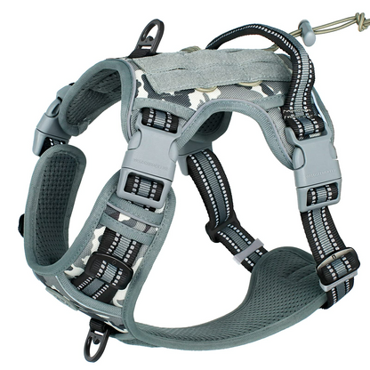 Harnais chien tactique en gris