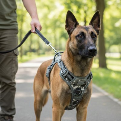 Harnais chien tactique renforcé gilet doux