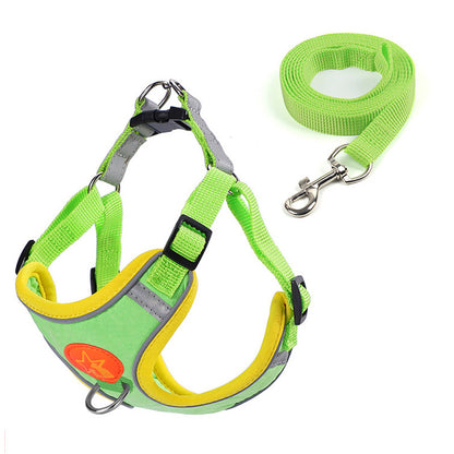 Harnais pour chien confort optimal en coloris vert