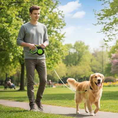 Laisse pour chien enrouleur extensible