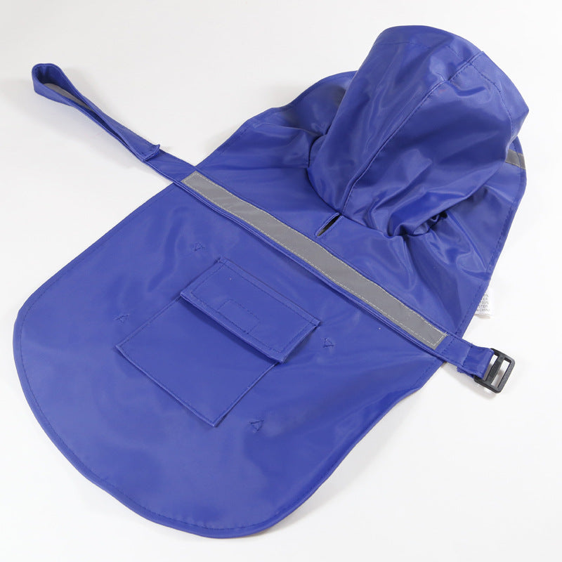 Manteau imperméable pour chien en bleu