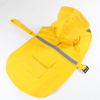 Manteau imperméable pour chien en jaune