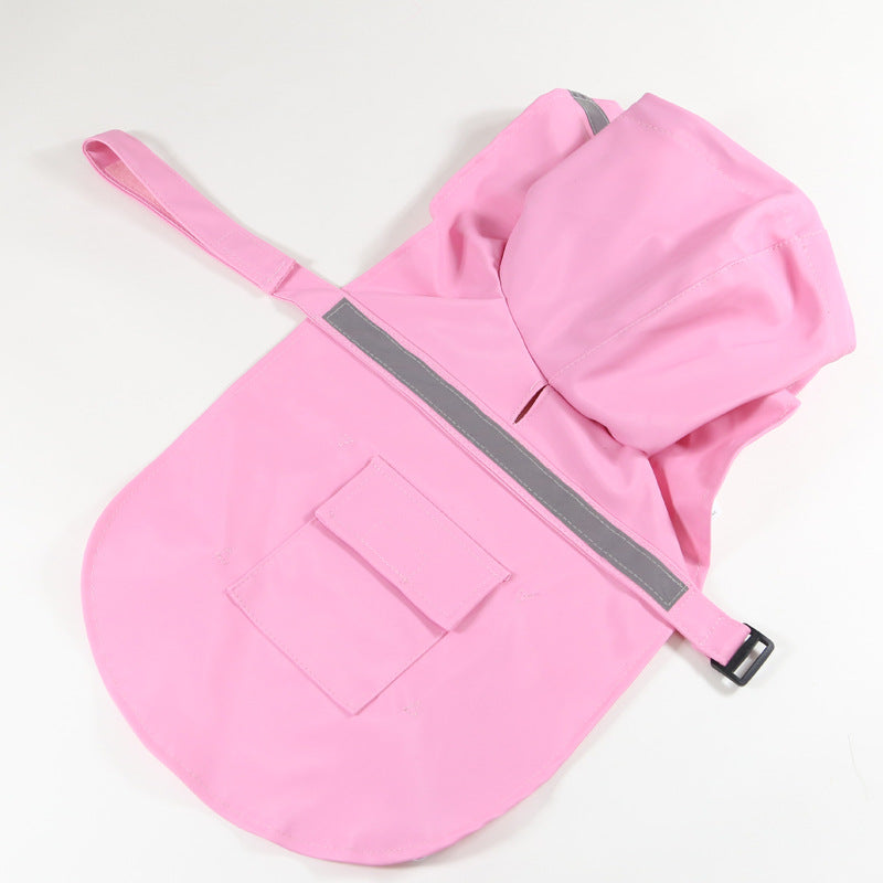 Manteau imperméable pour chien en rose