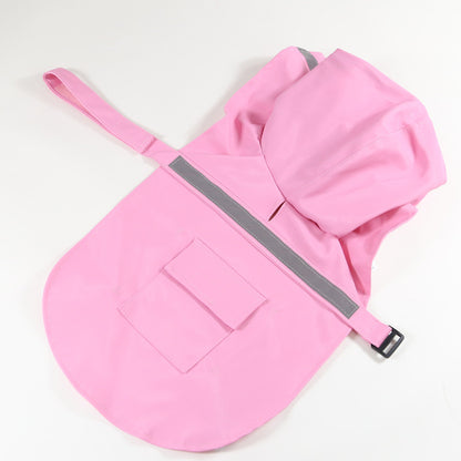 Manteau imperméable pour chien en rose