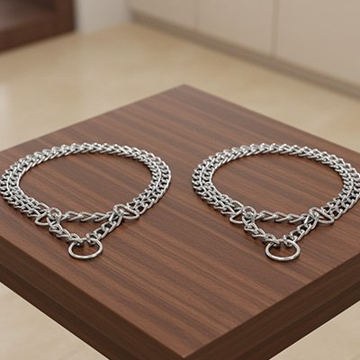 Collier Chien chaine métallique