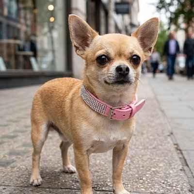 Collier Chien |Strass Réglable