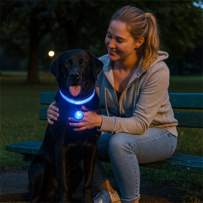 Collier chien lumineux Led avec Usb