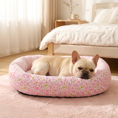 Coussin pour Chien motif floral