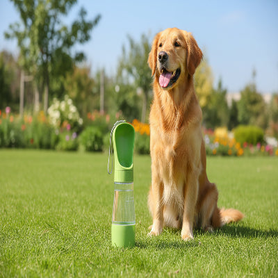 gourde chien etanche en vert