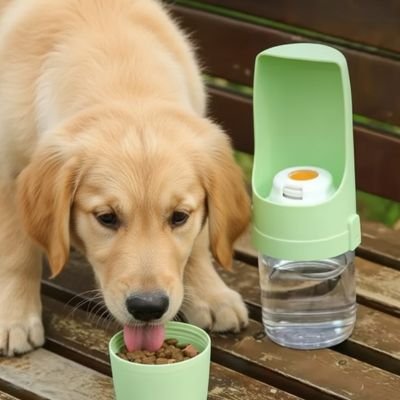 gourde pour chien avec contenant aliment