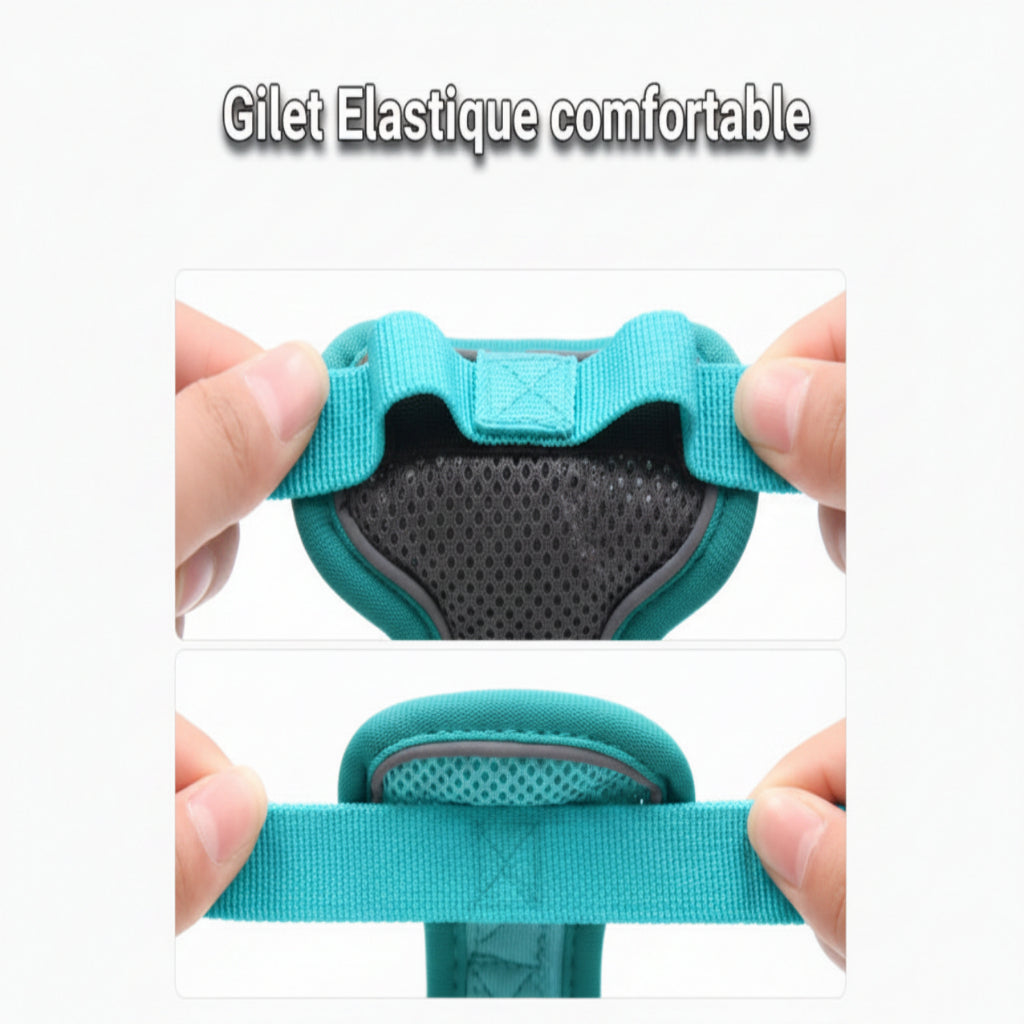 harnais anti traction chien pullease élastique confortable 