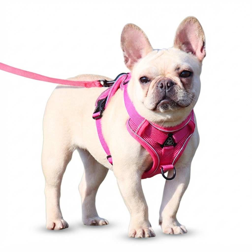harnais anti traction chien PullEase en rose