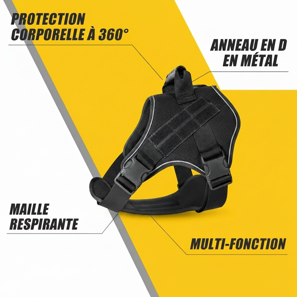 harnais anti traction doux chien maille respirant