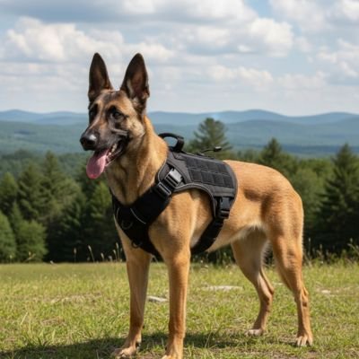 Harnais anti traction pour chien ajustable et haute visibilité 