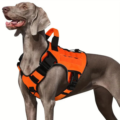 Harnais anti traction pour chien outdoor en orange