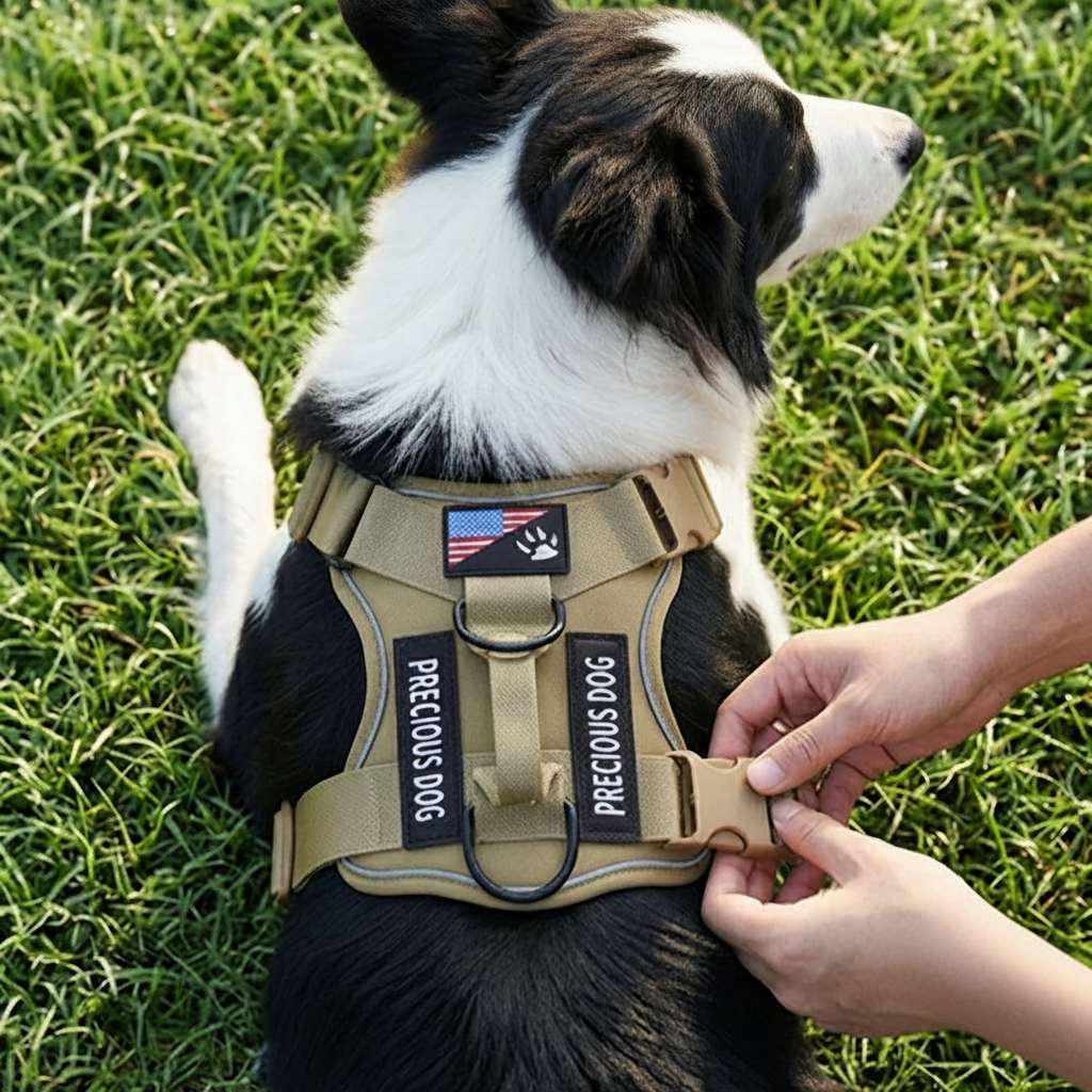 Harnais anti traction pour chien robuste sangle reglable
