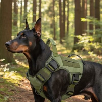 Harnais anti traction pour chien sans pression sur le poitrail et dos 