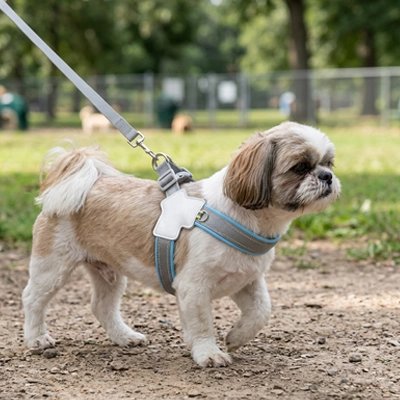 Harnais chien anti traction en couleur bleue