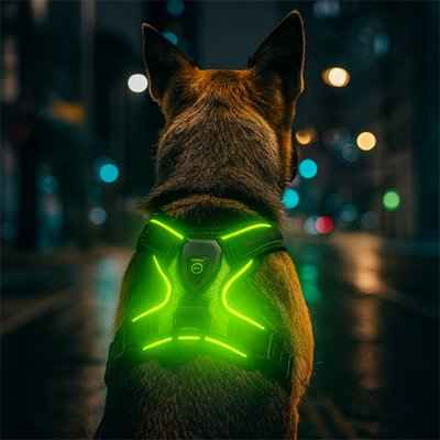 Harnais chien | LED Confort Anti Traction