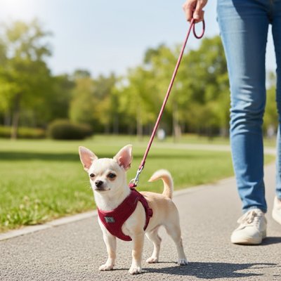Harnais chiot avec laisse