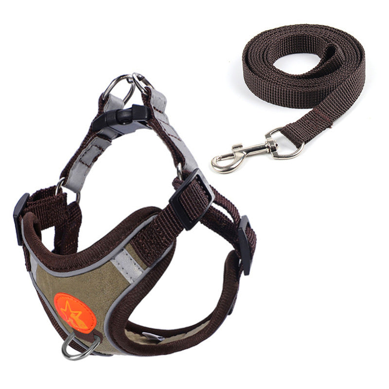 harnais double attache chien en couleur en noir