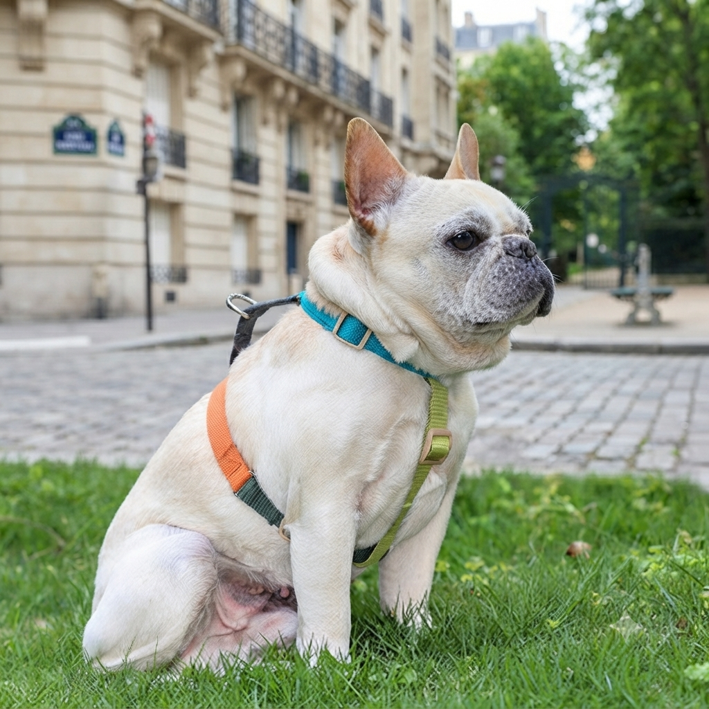 harnais en H pour chien vue complète sangle ajustée