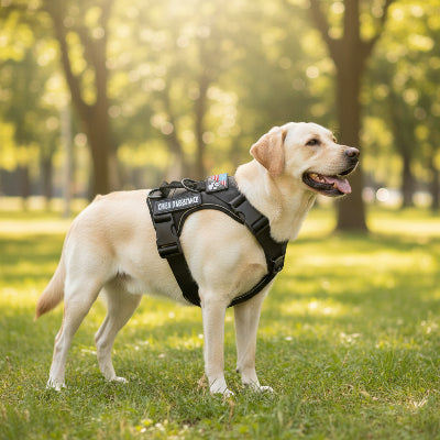 Harnais et laisse pour chien gilet respirant