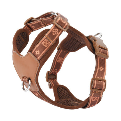 harnais pour chien en y en marron