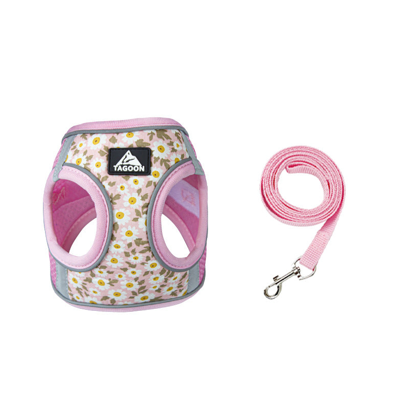 harnais pour petit chien confort en rose