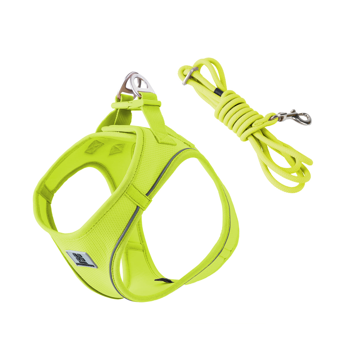 harnais souple chiot couleur vert lime