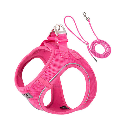 harnais souple chiot rose