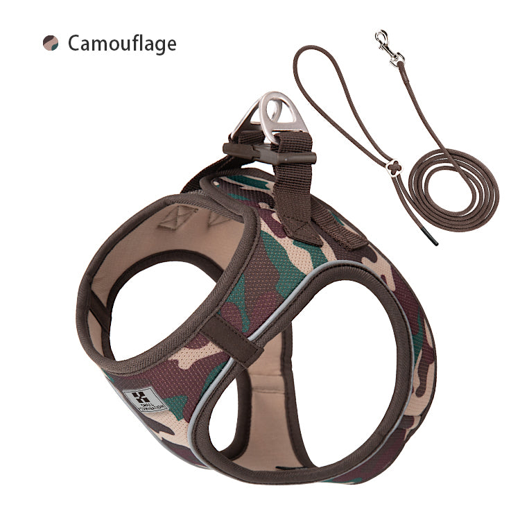 harnais souple chiot vert camouflage