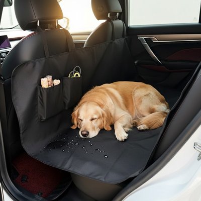 Housse voiture chien avec poche rangement