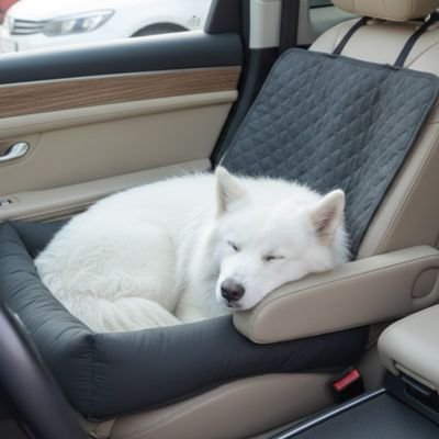 Housse voiture chien Gris