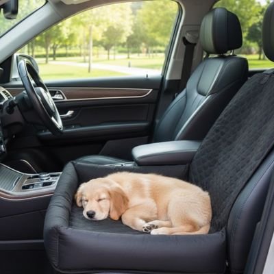Housse voiture chien Noir