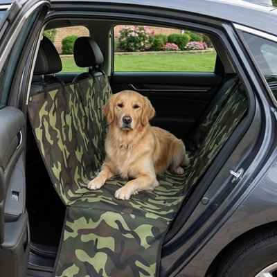 Housse voiture chien respirante en vert