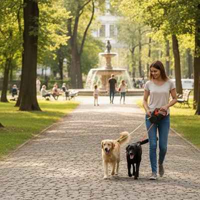 Laisse double pour Chien rotative et balade sereine