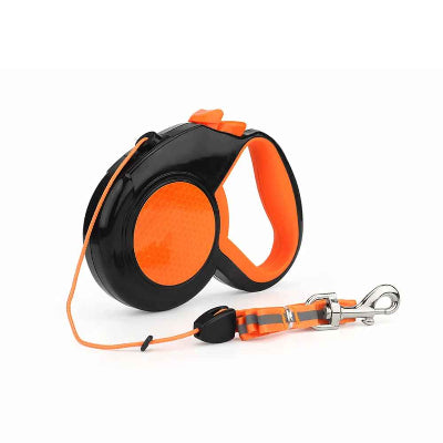 laisse enrouleur orange